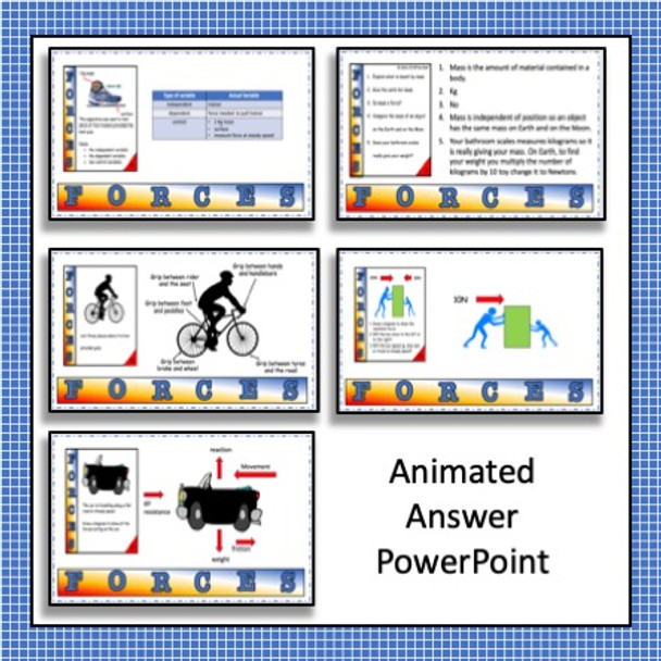 Forces - 24 Task Cards for Middle School Science