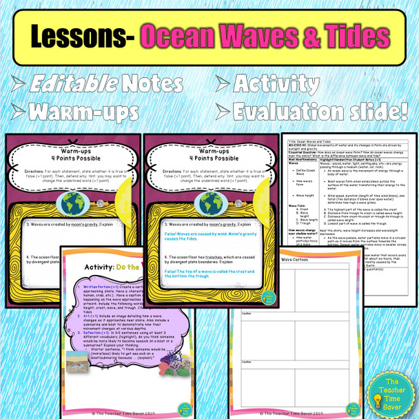 OCEANOGRAPHY INTERACTIVE NOTEBOOK BUNDLE- PRINTABLE & DIGITAL (Google Apps)