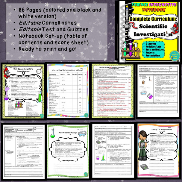 Scientific Method Digital & Printable Interactive Notebook BUNDLE