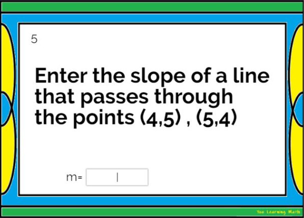 Finding the Slope of a Line given 2 Points: BOOM Cards 