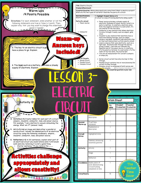 ELECTRICITY MEGA BUNDLE DIGITAL & PRINTABLE INTERACTIVE NOTEBOOK