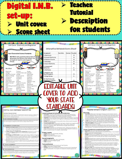 ELECTRICITY MEGA BUNDLE DIGITAL & PRINTABLE INTERACTIVE NOTEBOOK