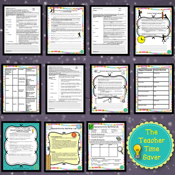 Energy Interactive Digital and Printable Notebook Bundle