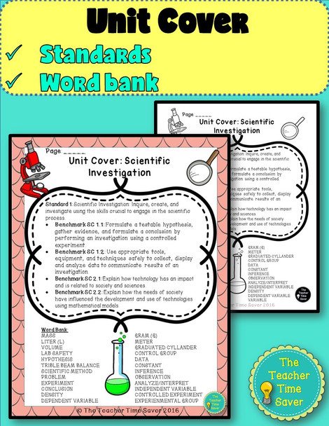 Scientific Investigation Warm-Ups Printable Activity 