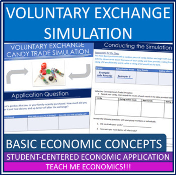   Voluntary Exchange Activity Economics Trade and Specialization Simulation