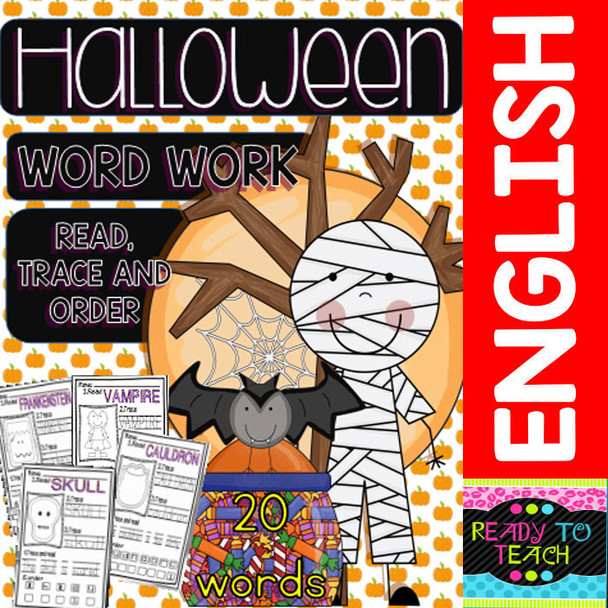 Halloween Word Work Set for Little Kids (Printables)