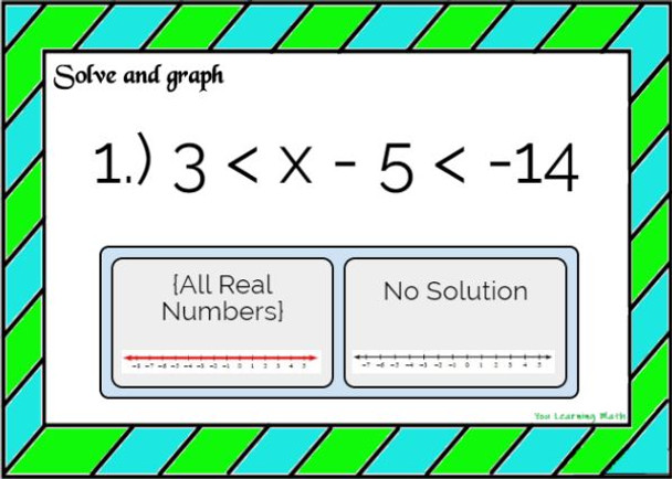 Solving and Graphing Compound Inequalities: Digital BOOM Cards + Task Cards