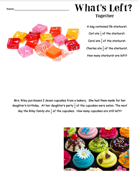 What's Left? Fraction Multiplication and Subtraction