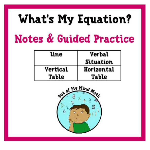 What's My Equation - Notes & Guided Practice