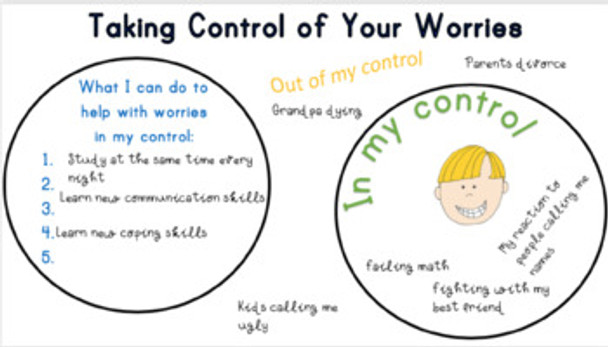 Taking Control of My Worries Worksheet
