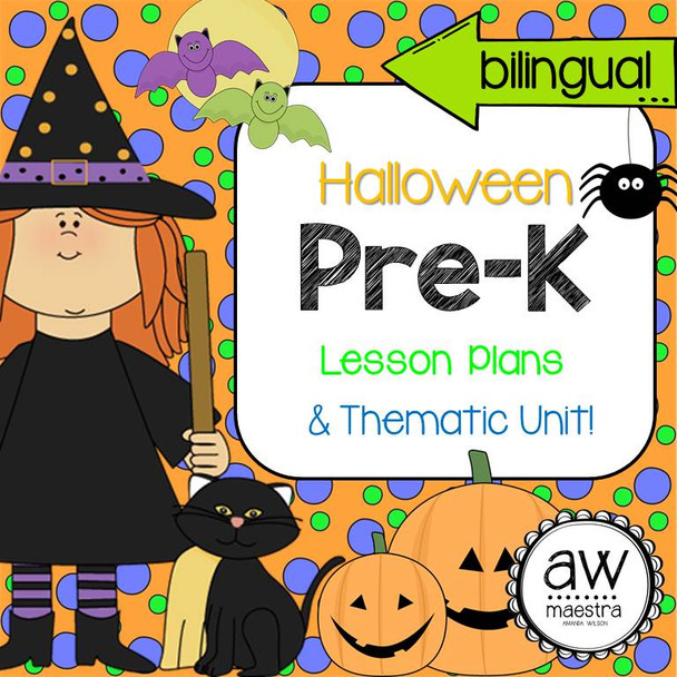 Halloween Lesson Plans & Thematic Unit Pre-K, English Spanish Bilingual