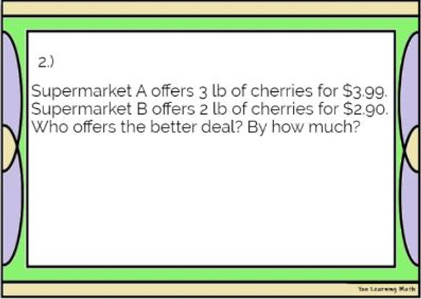 Ratios, Rates and Conversions GOOGLE Slides: 20 Problems