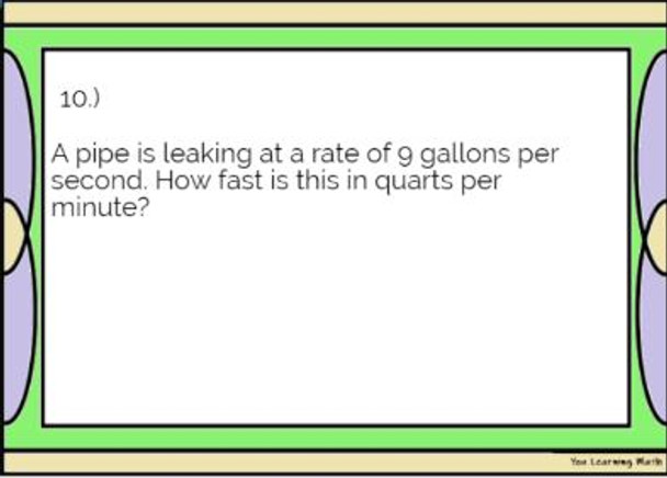 Ratios, Rates and Conversions GOOGLE Slides: 20 Problems