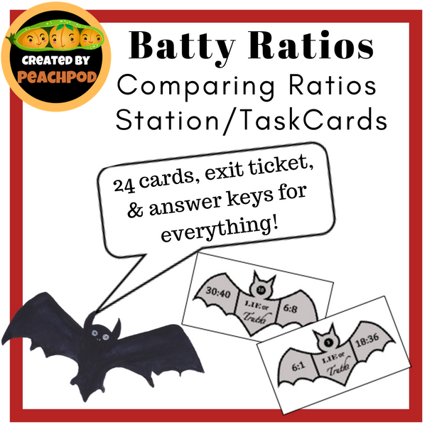 Batty Ratios: Comparing Ratios Station/Task Cards