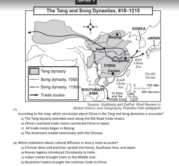 World History Unit 5 Test (Chinese Dynasties, Pre-Columbian America, The Mongols)