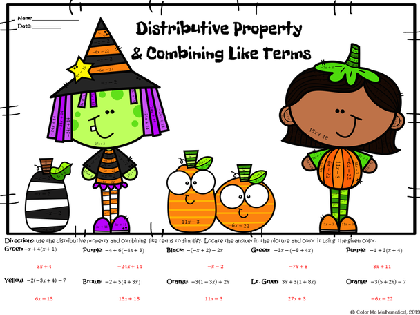 HALLOWEEN Basic Algebra BUNDLE!!