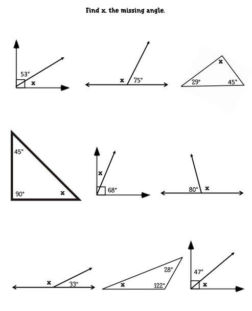 Geometry Concepts & Angle Relationships Bundle