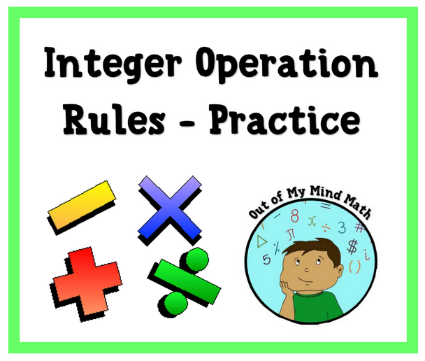 Integer Operation Rules - Practice