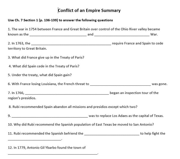 Mexican Independence Worksheet (goes along with HMH book)