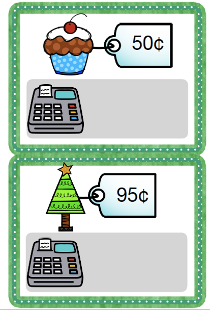 Christmas Shopping Money Counting Center FREEBIE