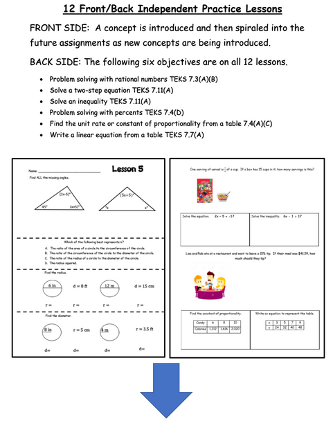 7th grade Triangles & Circles Unit