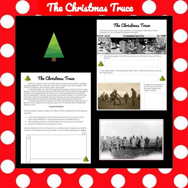 Christmas Truce World War I WWI Historical Thinking Skills Lesson Plan