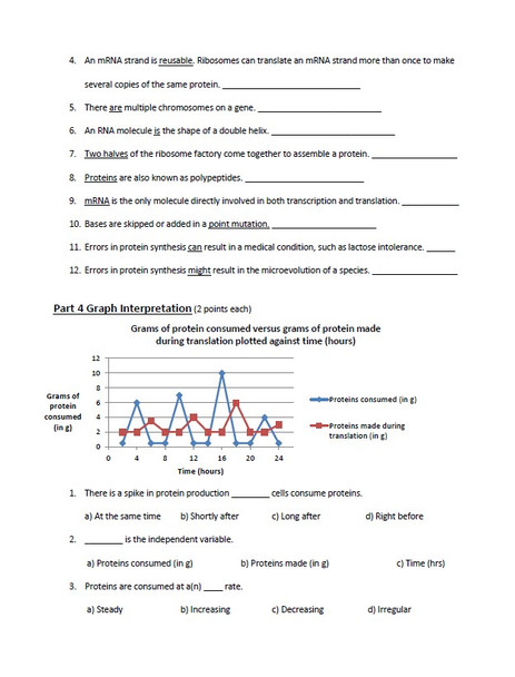 Protein Synthesis Test 