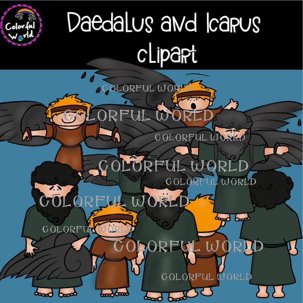Daedalus and Icarus clipart