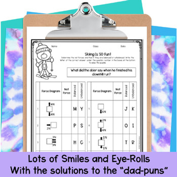 Speed, Net Force, and Newton's 2nd Review Puzzles NGSS MS-PS-2-2 