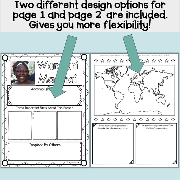 Scientist Biographies #1: 24 STEM African, Black, and African-American Scientists Research Templates