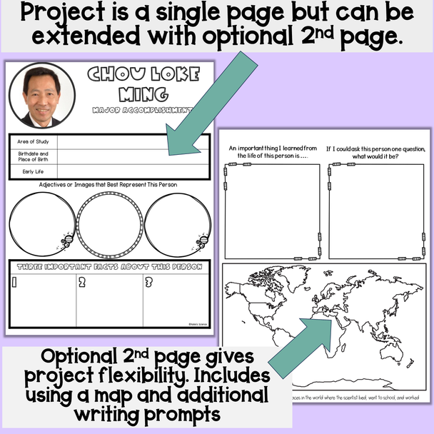Scientist Biographies #3: 25 STEM Asian, Middle Eastern and Asian-American Scientists Research Template