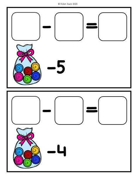 Candy Addition, Subtraction, and Numbers 1-20