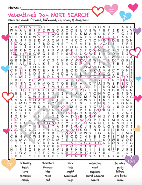 Valentine's Day Word Search!