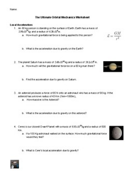 The Ultimate Orbital Mechanics Worksheet