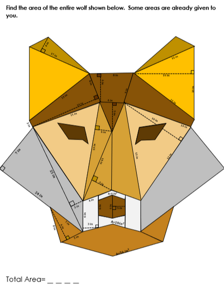 Area of Parallelograms and Triangles Mini-Project or Breakout Wolf Area