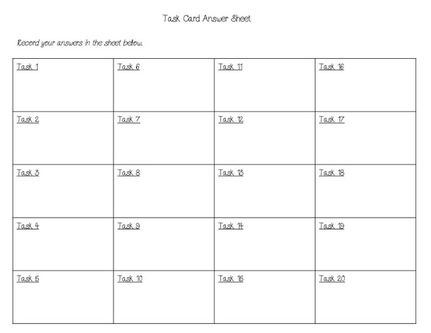 Atomic Model Task Cards