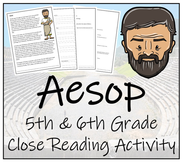 Aesop Close Reading Activity | 5th Grade & 6th Grade