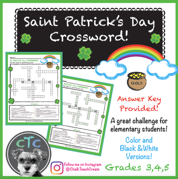 St. Patrick's Day Crossword Puzzle!