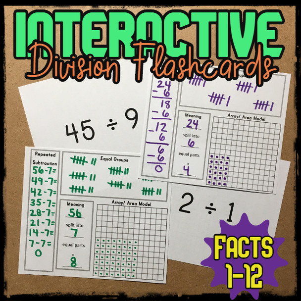 Interactive Division Flashcards