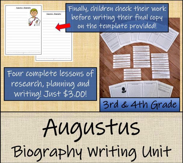 Augustus - 3rd & 4th Grade Biography Writing Activity