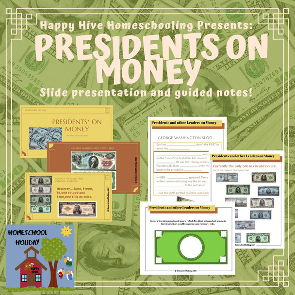 Presidents on Paper Money  Google Slides & Guided Notes 