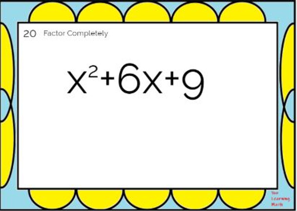 Simplifying and Factoring Polynomials: 31 TASK CARDS