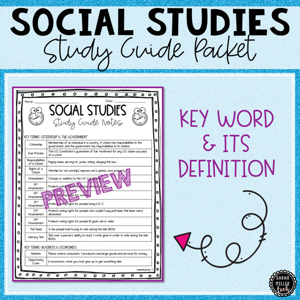 5th Grade Social Studies Review Packet 