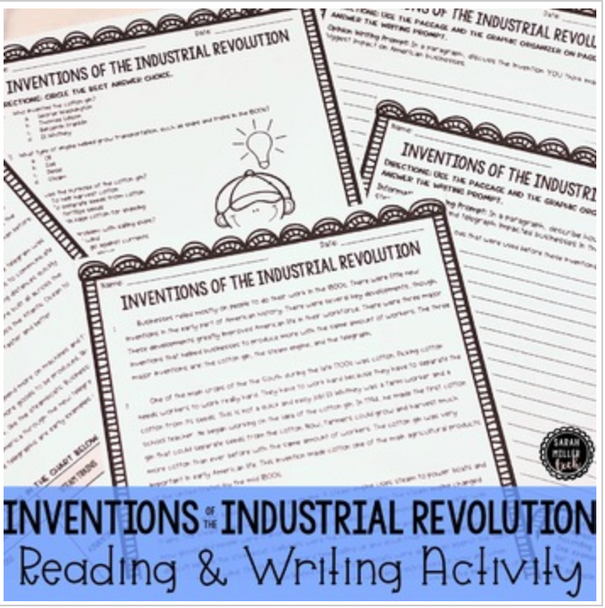 Inventions of Industrial Revolution Reading Packet (SS4E1f) 