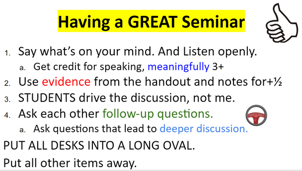 Guiding Mediator Questions for Student Led Socratic Seminars Discussion 