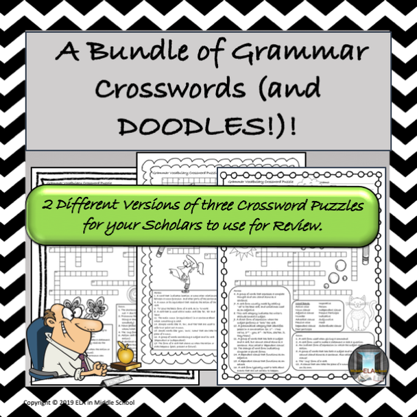 A Bundle of Grammar Crosswords (and Doodles!)!