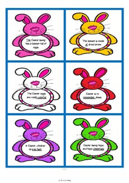 Easter Bunny Studies Word Classes/ Parts of Speech