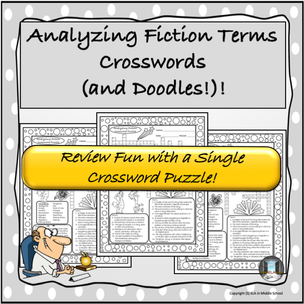 Analyzing Fiction Terms Crosswords (and Doodles!)!