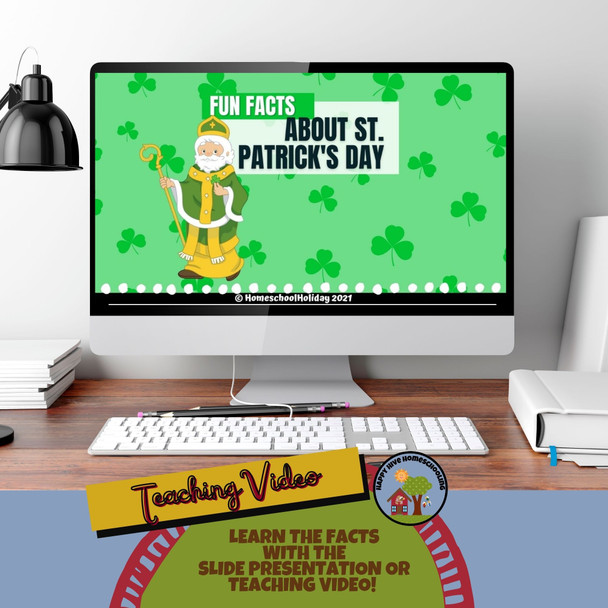 St. Patrick's Day Fact\ Fiction Google Slides, Worksheets & Leprechaun Hat Craft