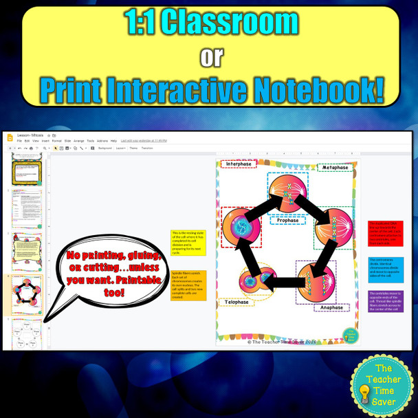 Cells Unit Digital and Printable Science Interactive Notebook 